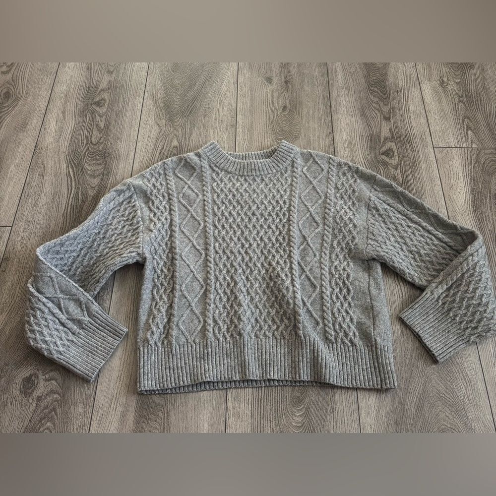 H&M Gray Cable Knit Sweater